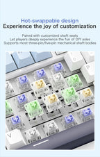 75% Hot Swap Gaming Keyboard Wireless FREEWOL F75 RGB Mechanical Keyboard with Metal Knobs AULA F75 Same Model,Tri-Mode,4000 mAh.