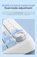 75% Hot Swap Gaming Keyboard Wireless FREEWOL F75 RGB Mechanical Keyboard with Metal Knobs AULA F75 Same Model,Tri-Mode,4000 mAh.