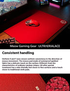 1 Piece Meow Gaming Gear MGG Ultraerialace Ultraaceaim UA Esports Game Mouse Pad Rough Textured Red Large Size Mouse Mat - HAMZAKHANSTORE