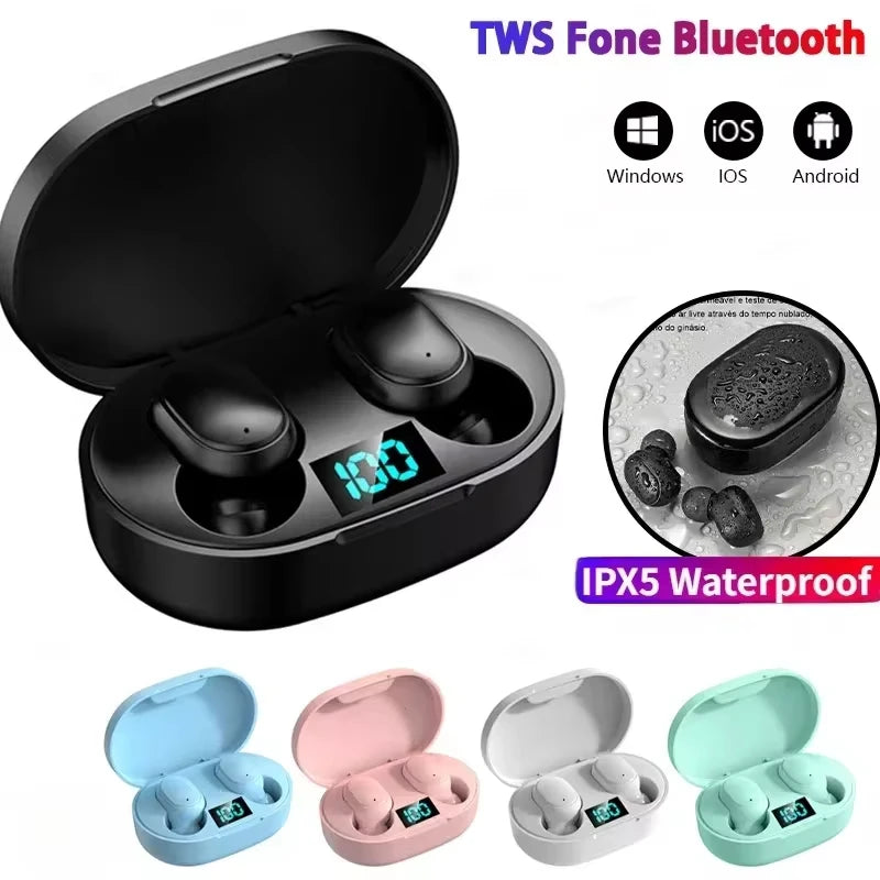 E6S Wireless Bluetooth Earphones TWS Bluetooth Headset Wireless Earbuds Noise Cancelling Earphones with Microphone Headphones - HAMZAKHANSTORE