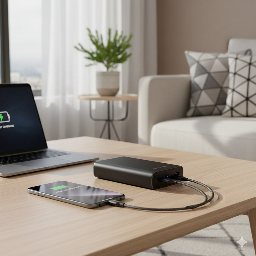 65W Fast Charging Power Bank 20000mAh | Load Shedding Backup Charger for Phones & Laptops